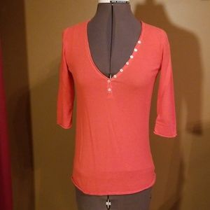 Gap mid-sleeve coral sweater
